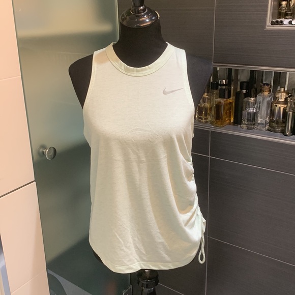 Nike Dri-Fit Side Ruched Mint Athletic Top size M - Picture 3 of 12